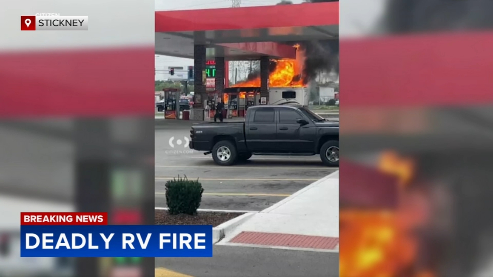 1 dead after large car fire burns RV at Stickney IL gas station, authorities say - Vimarsana News