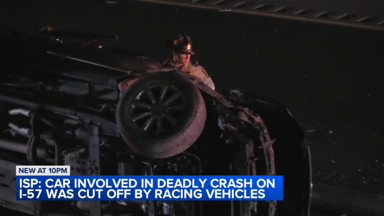 2 killed in I-57 rollover crash caused by racing cars: ISP