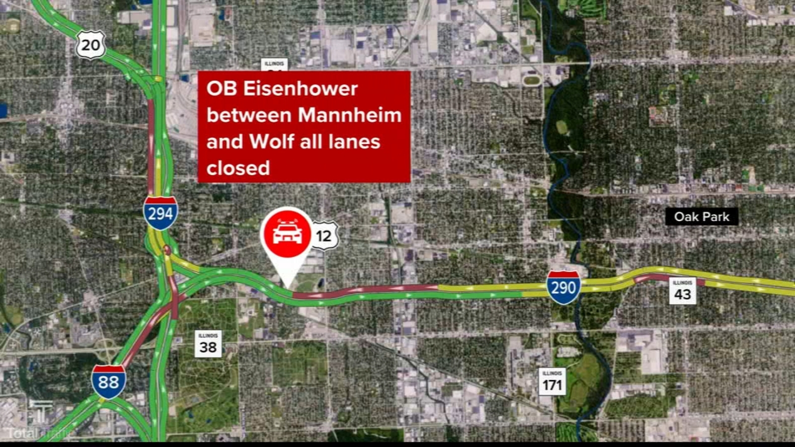 OB Eisenhower Expressway closed to traffic for shooting investigation between Mannheim, Wolf roads - Vimarsana News
