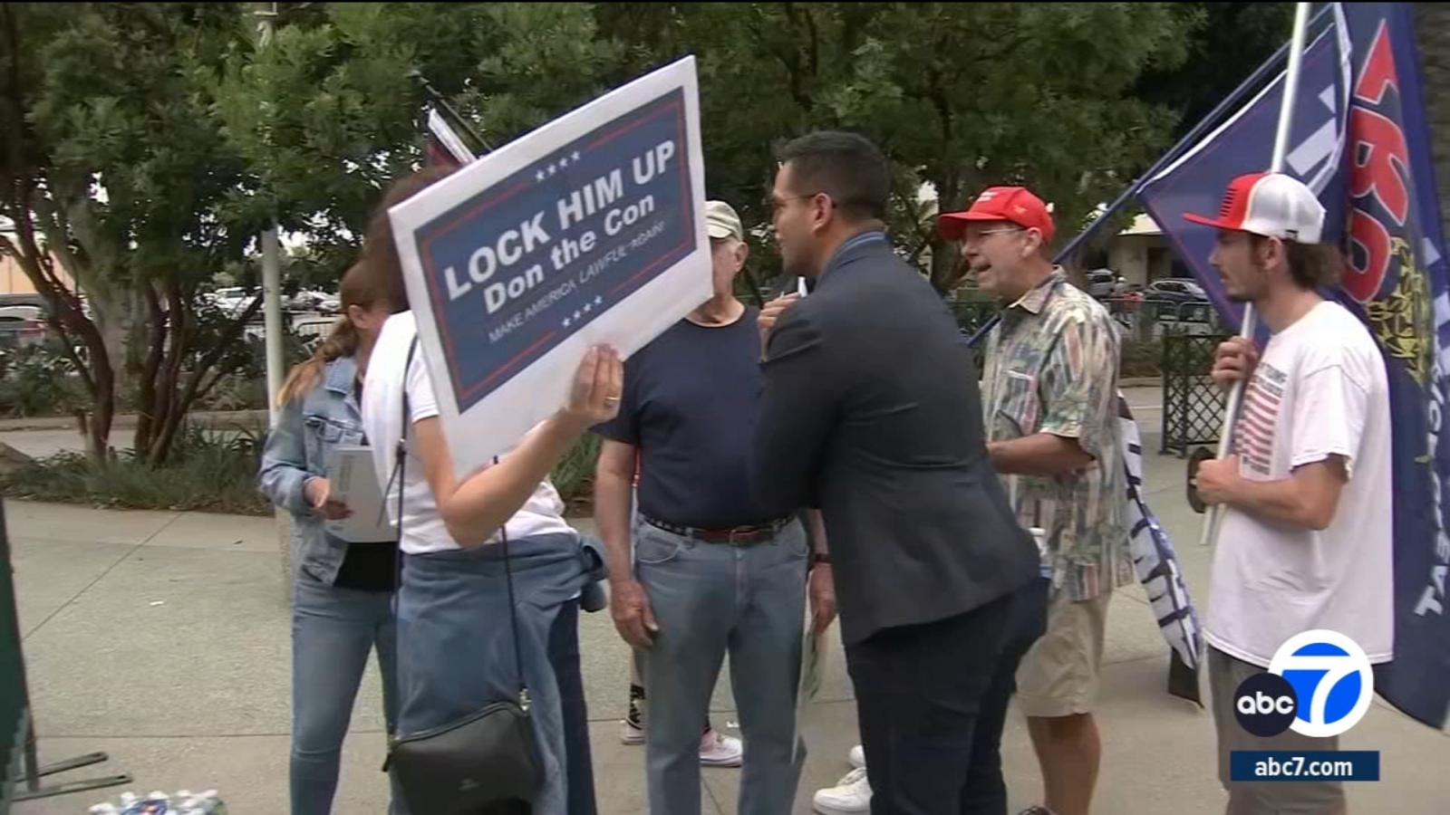 Trump supporters, critics gather outside GOP convention in Anaheim
