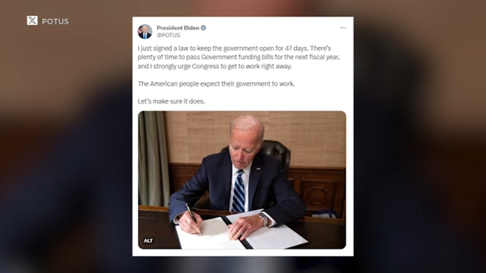 Government shutdown averted as Biden signs funding before midnight
