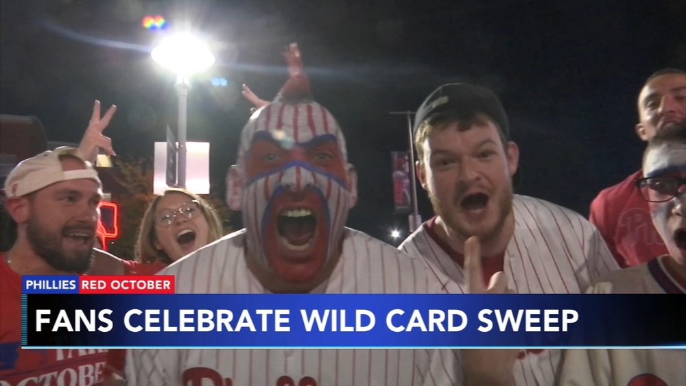Fans celebrate as Phillies sweep Marlins