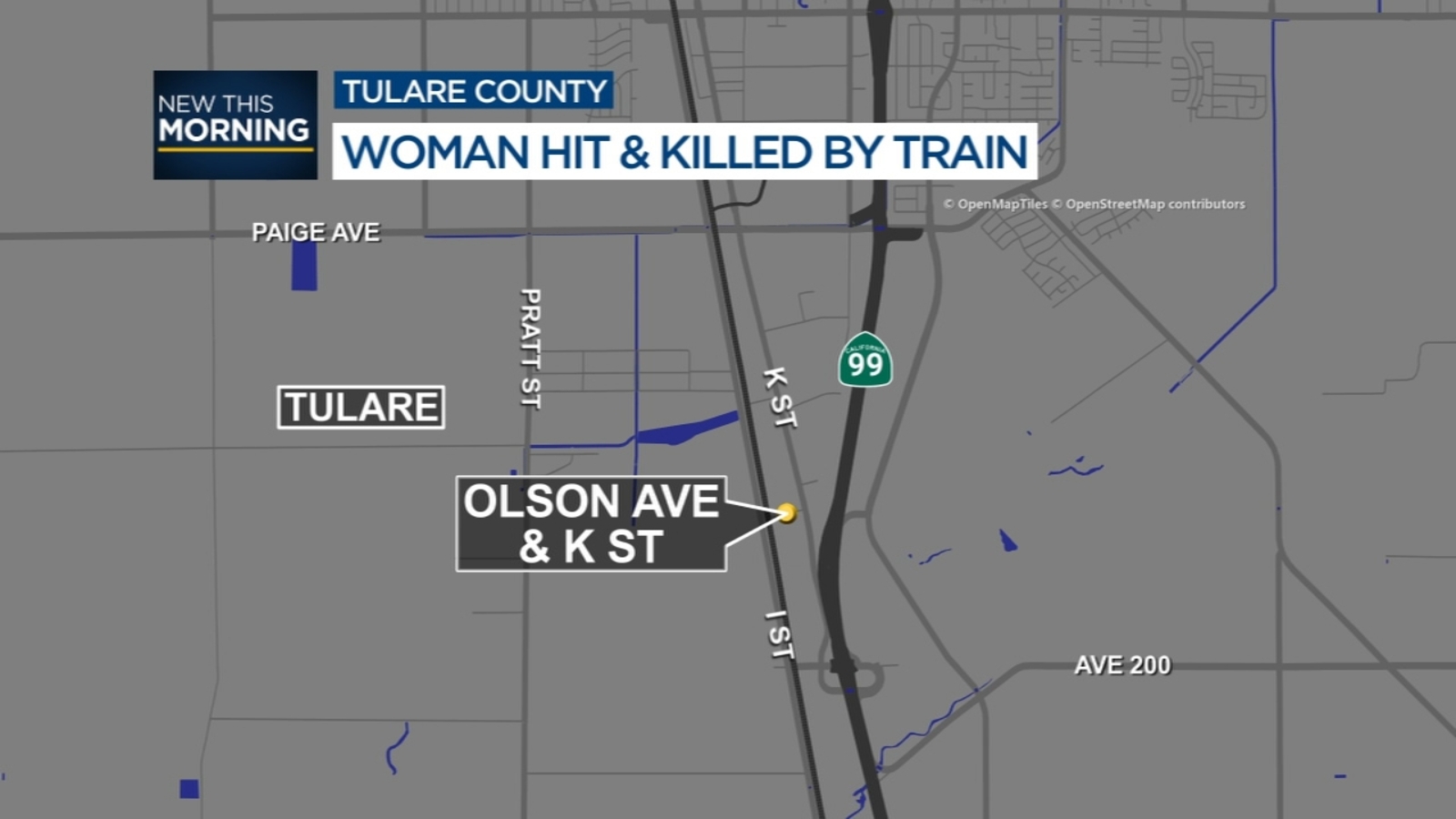 Woman hit and killed by train in Tulare, police say - ABC30 Fresno