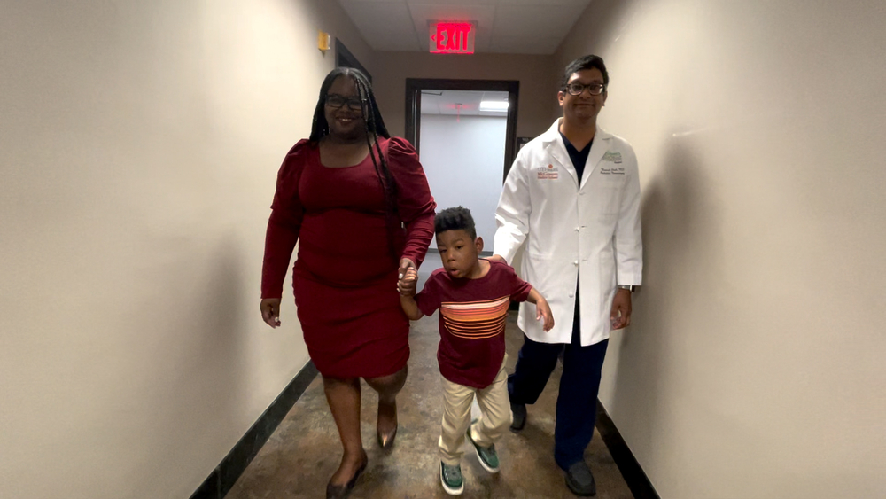 Young boy with Cerebral Palsy defying the odds one step at a time