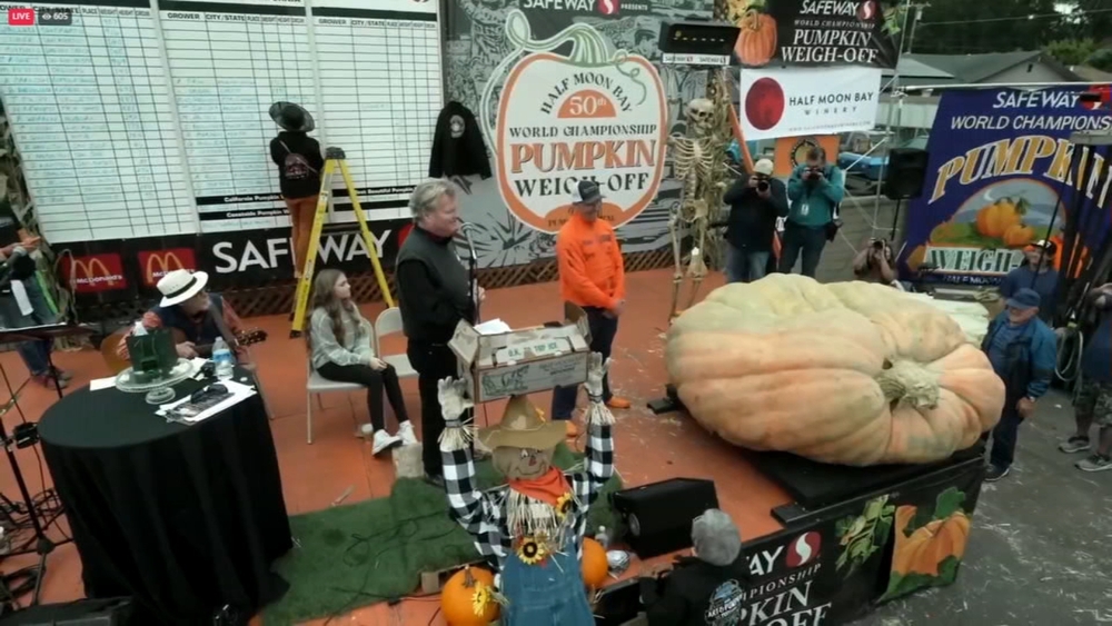 Man squashes competition, breaks world record with 2,749-pound gourd