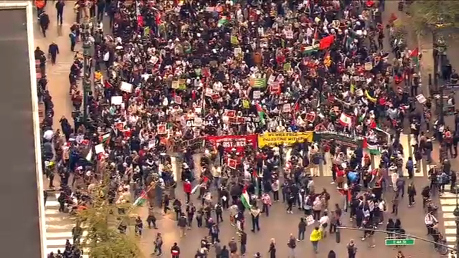 Israeli, Palestinian supporters rally and clash for a second day in New York City
