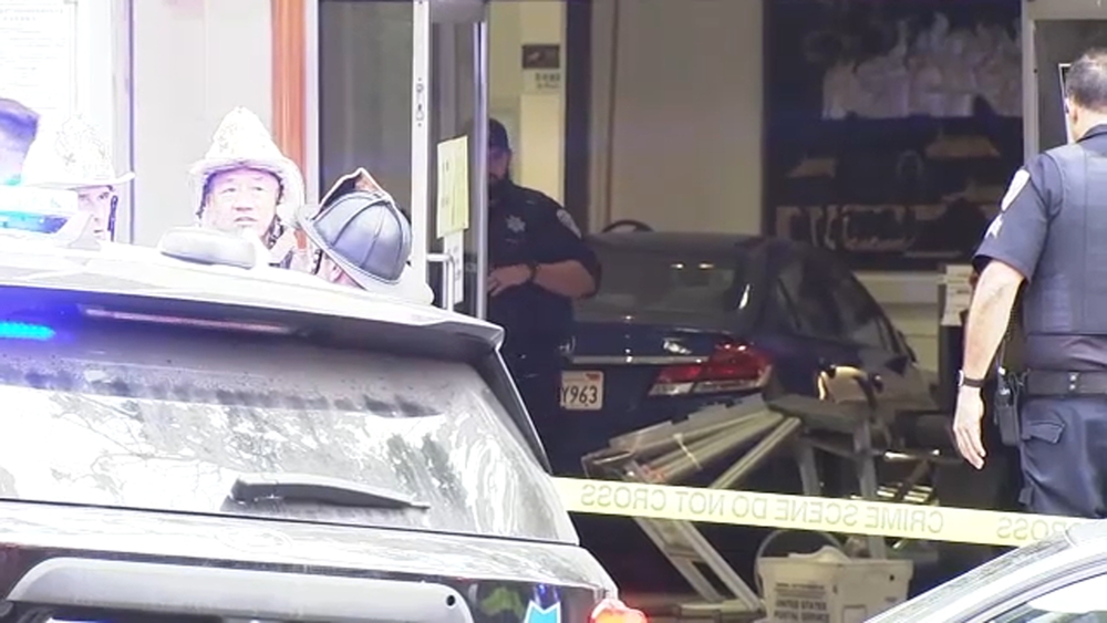 Heavy police presence after car crashes into Chinese Consulate in SF