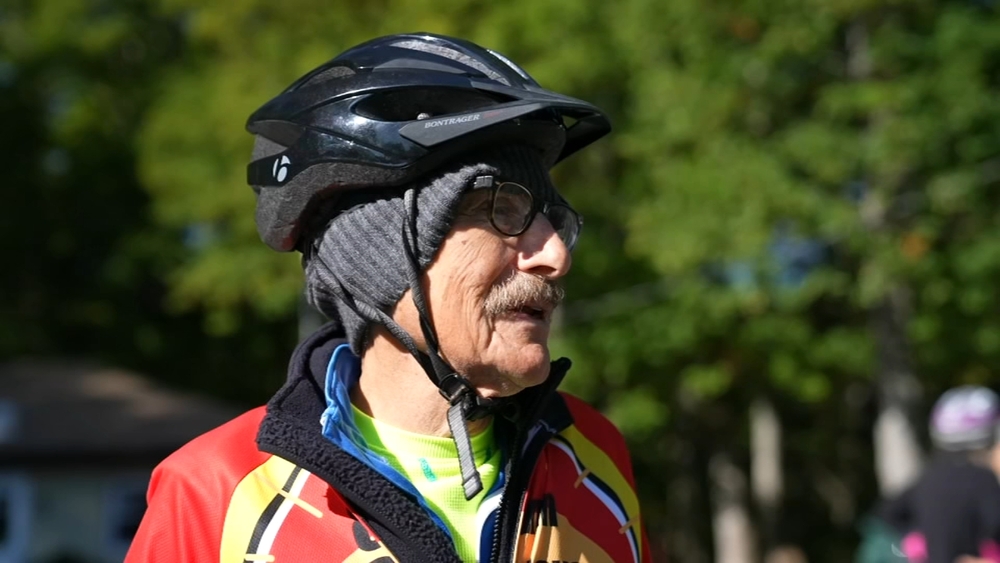 Cyclist helping to raise funds for organization close to his heart