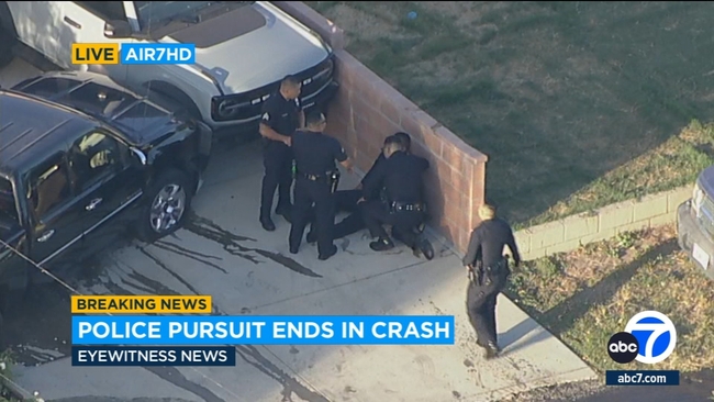 Police officer struck by car as chase ends in chaotic crash in Burbank ...
