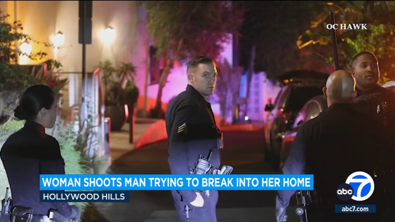 Woman shoots Hollywood Hills home invader, LAPD says