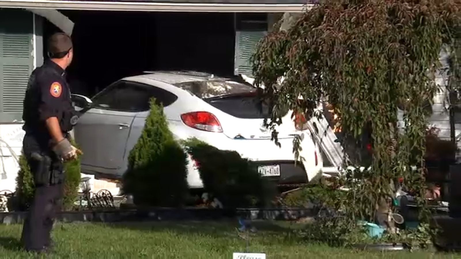 Outofcontrol stolen car crashes into Floral Park home in Nassau
