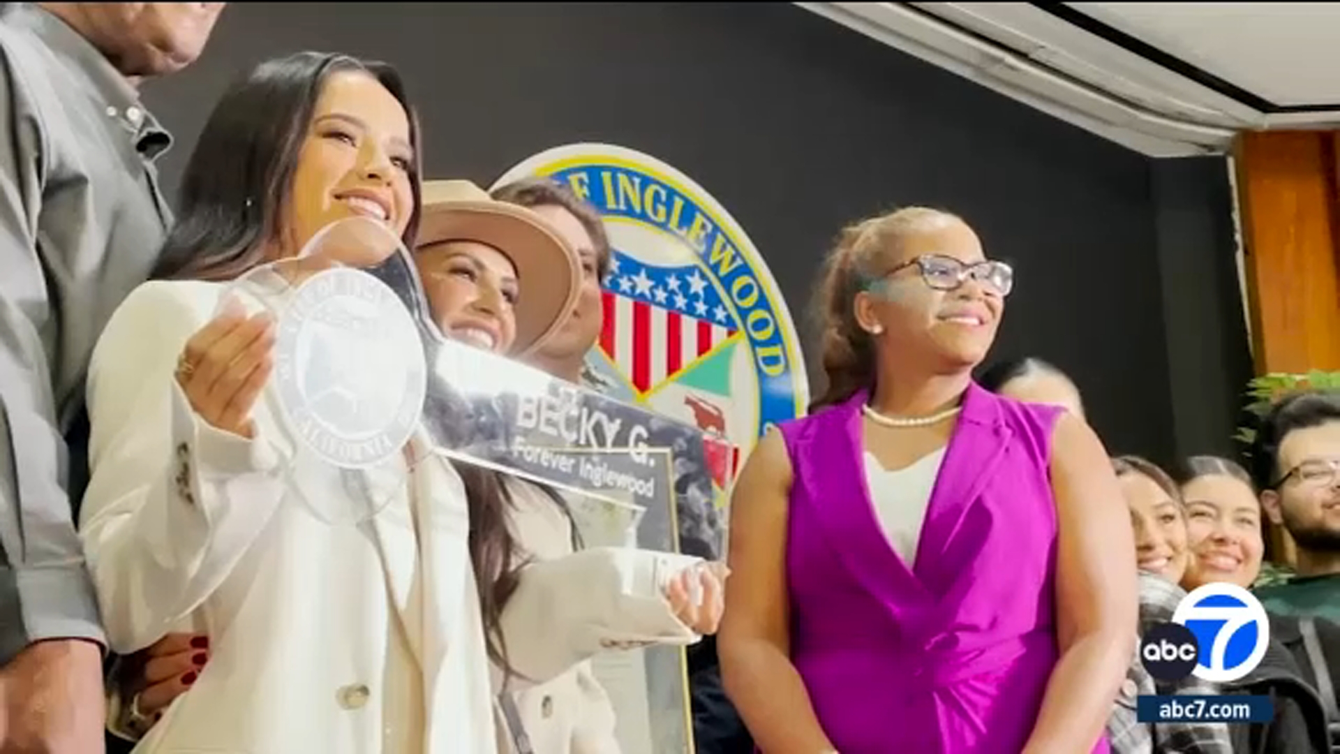 Inglewood honors singer Becky G with key to the city