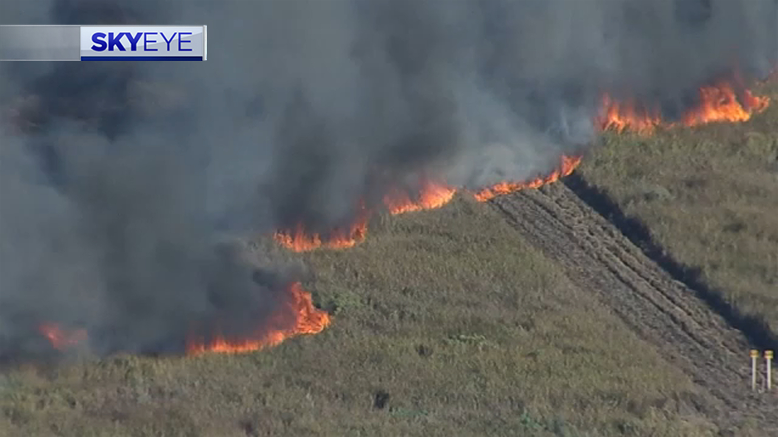 La Porte fire: SkyEye video shows grass burning along Highway 225 and Highway 146 - Vimarsana News