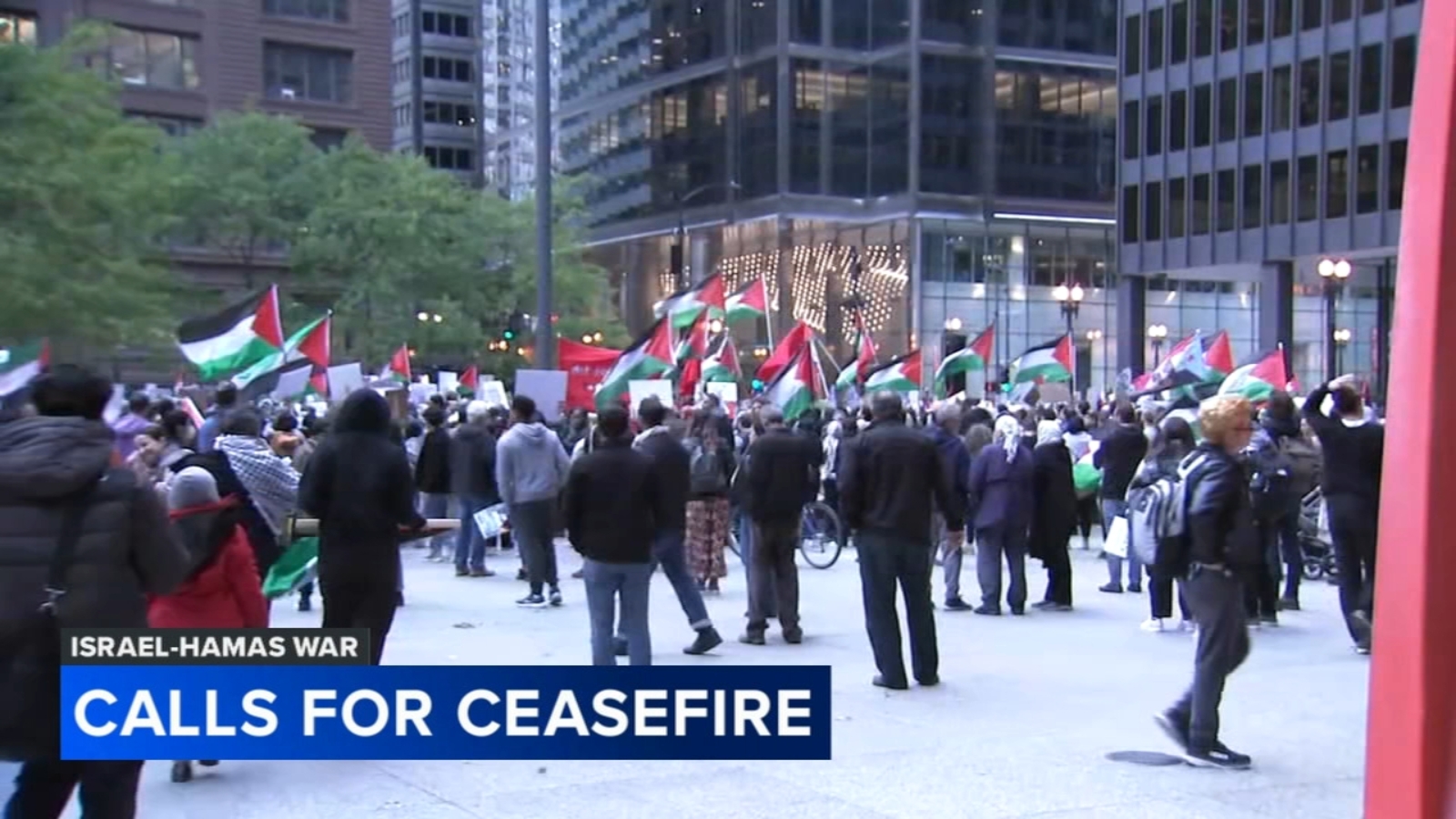 Chicago protests demand ceasefire in Gaza after hospital bombed as Israel-Hamas war continues - Vimarsana News