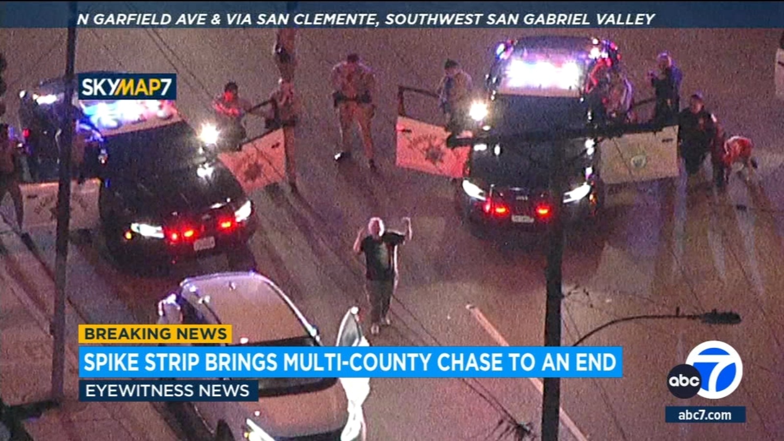 Chase: Spike strip shreds tires on SUV, ends lengthy pursuit through the San Gabriel Valley - Vimarsana News