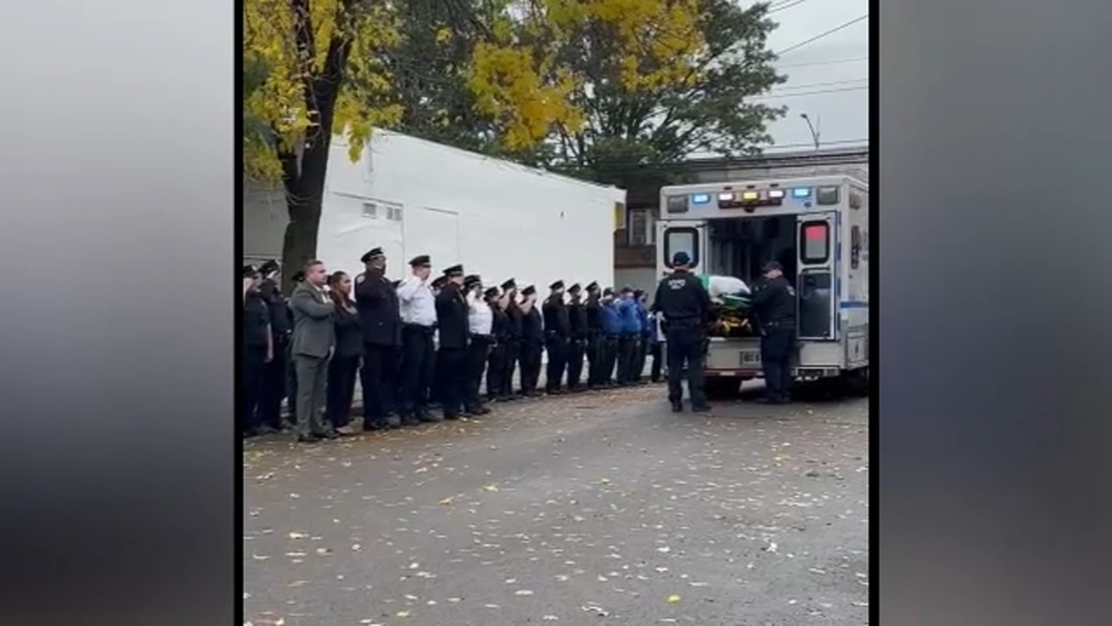 Officers salute beloved Queens crossing guard fatally struck by dump truck