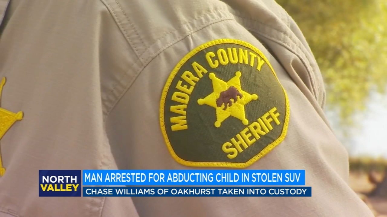Child found after being taken in stolen SUV in Oakhurst, suspect arrested