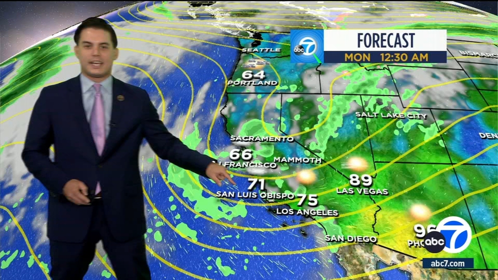 SoCal to see mild temps, possible showers Monday