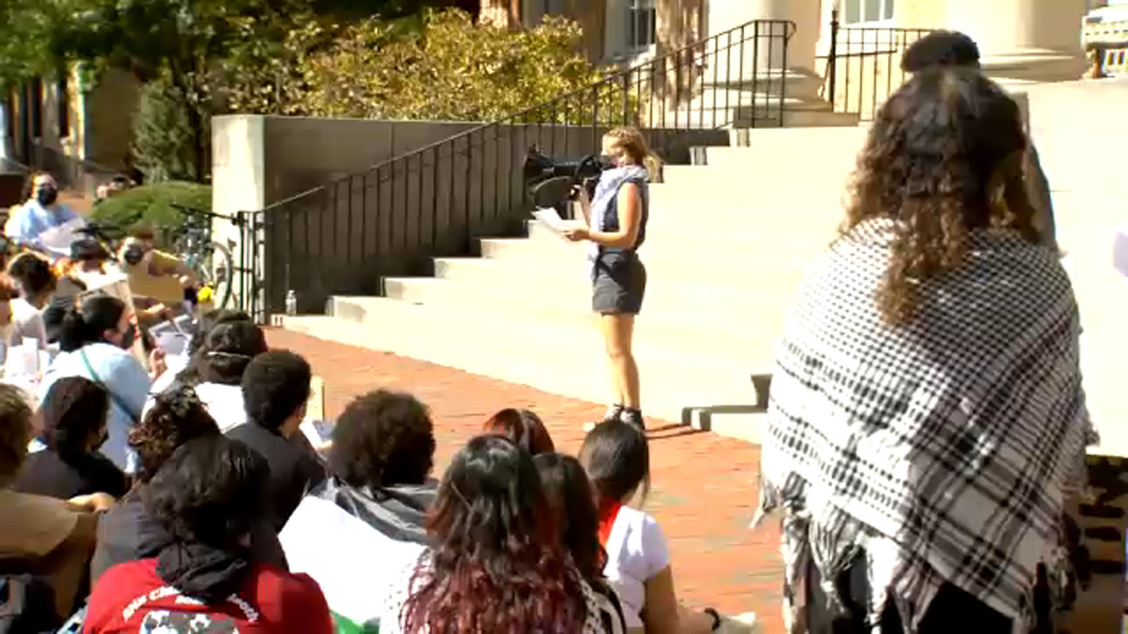 UNC students hold sit-in protest outside Chancellor's office in support of Palestine - Vimarsana News