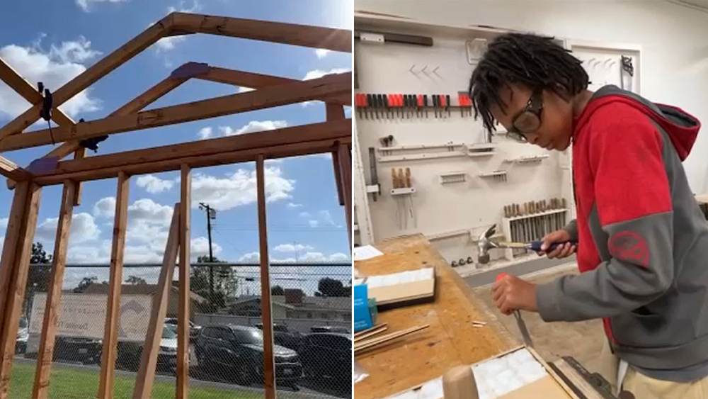 Fullerton middle schoolers building tiny house for family in need