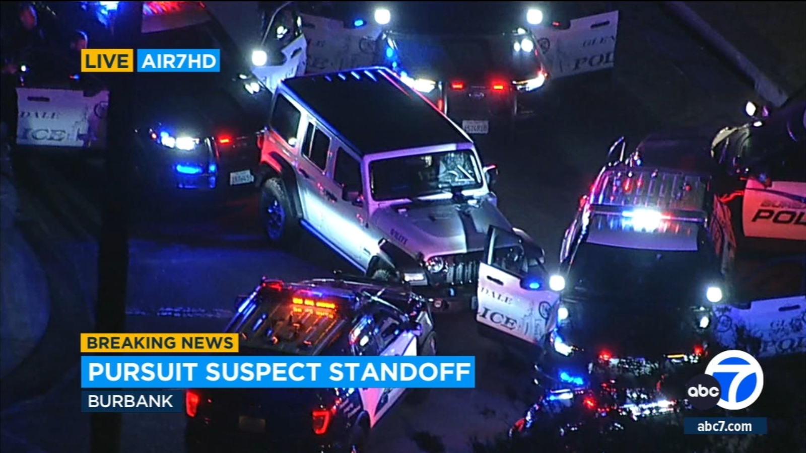 Driver in standoff with police after chase ends in Burbank neighborhood