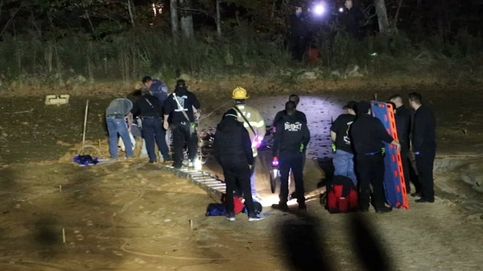 Child rescued NC Child taken to hospital after being stuck, rescued