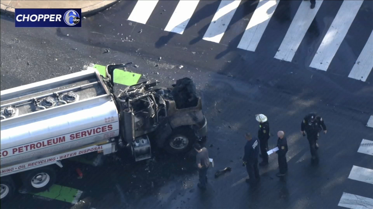 Tanker carrying petroleum catches fire in Northern Liberties 