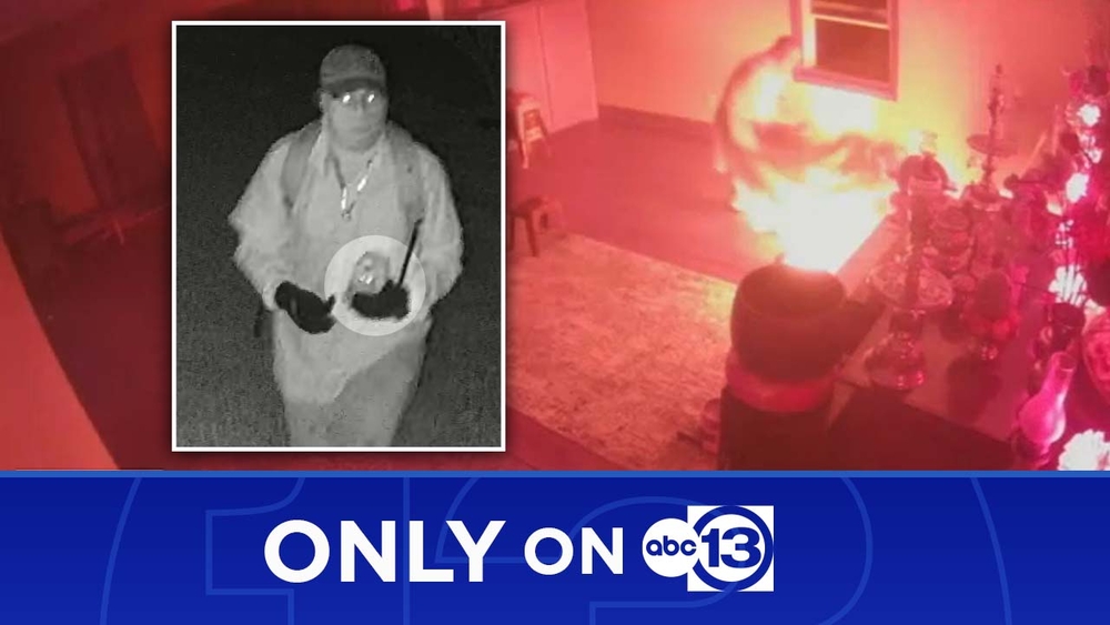 Buddhist temple firebombed by man seen throwing Molotov cocktail