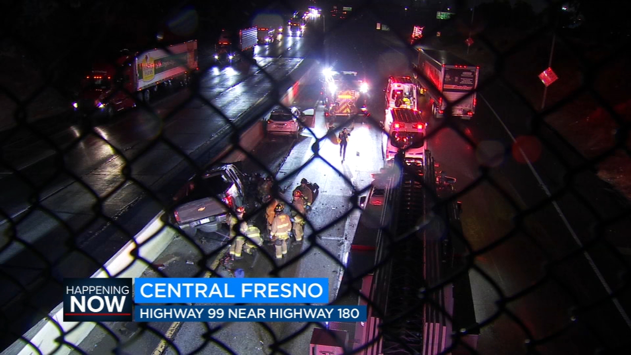 2 injured after suspected DUI crash on Highway 99 in Fresno, CHP says