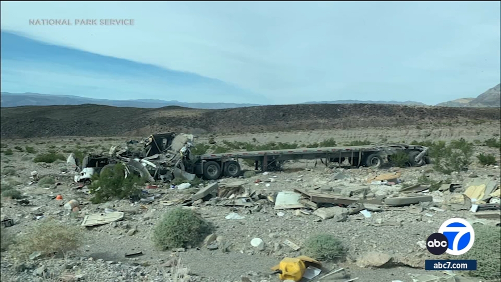Tractor trailer full of beehives crashes in Death Valley National Park