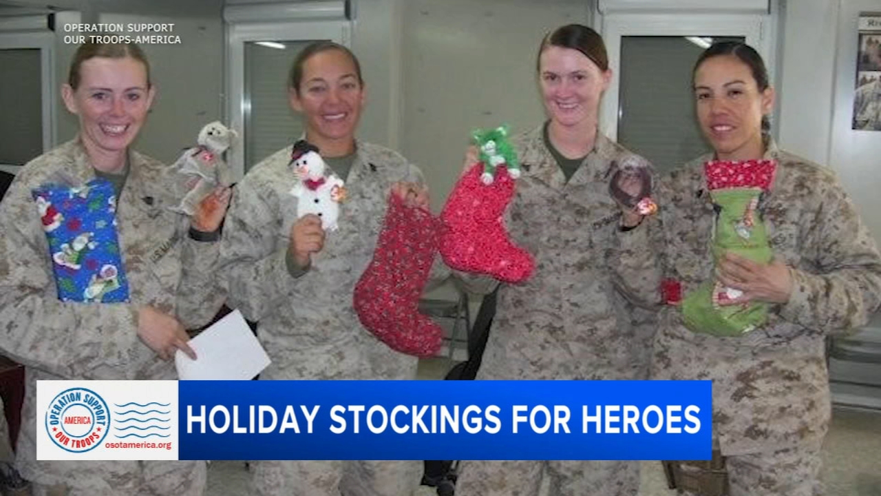 Holiday stockings for heroes