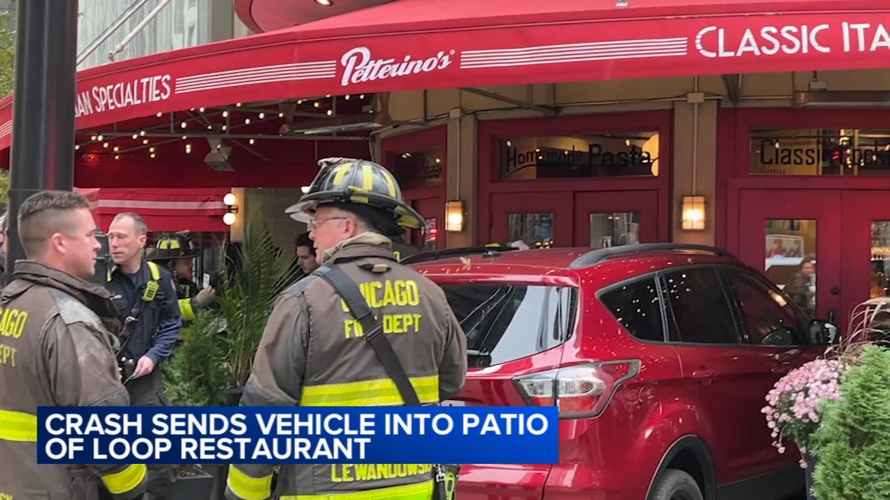 Car jumps curb into Petterino's outdoor dining area downtown