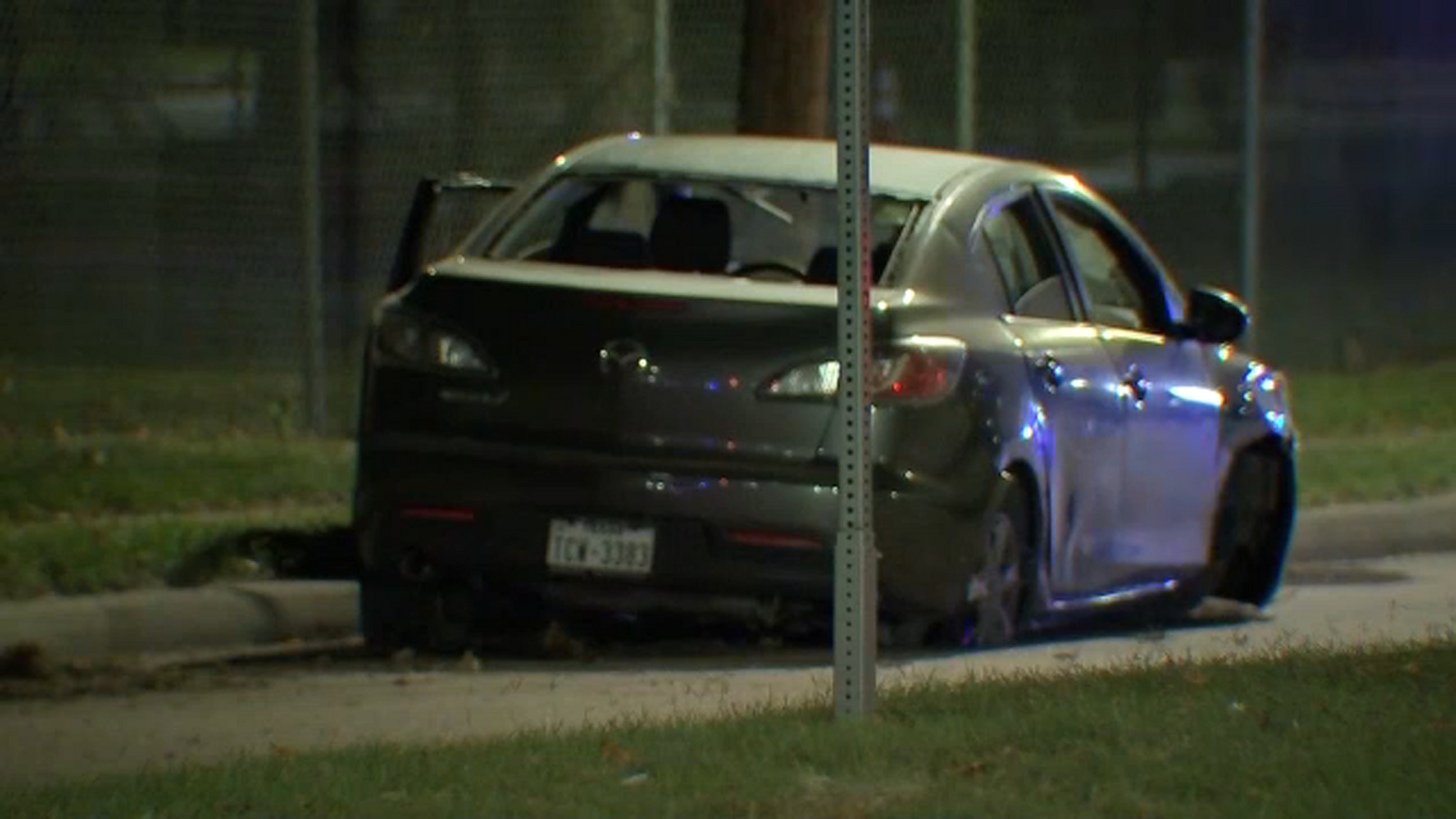 Man shot in back of the head crashes into curb on Tidwell Road while