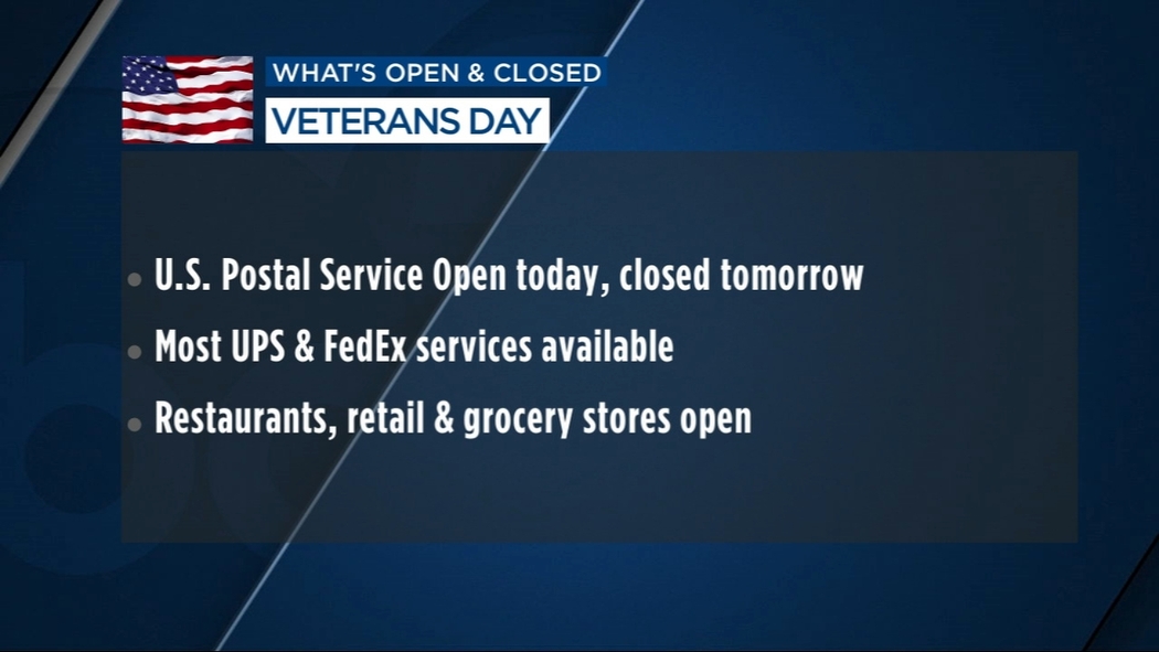 Here's What's Open and Closed on Veterans Day - Ground News