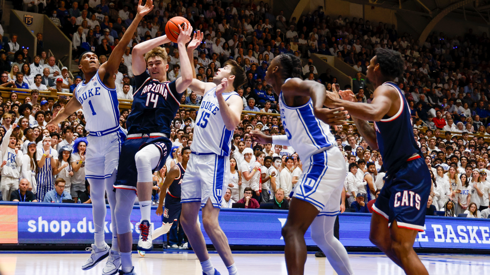 Keshad Johnson’s late basket helps No. 12 Arizona beat No. 2 Duke 78-73 at Cameron