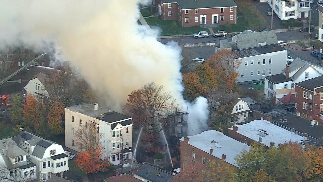 Massive fire engulfs vacant home in Irvington; no injuries reported