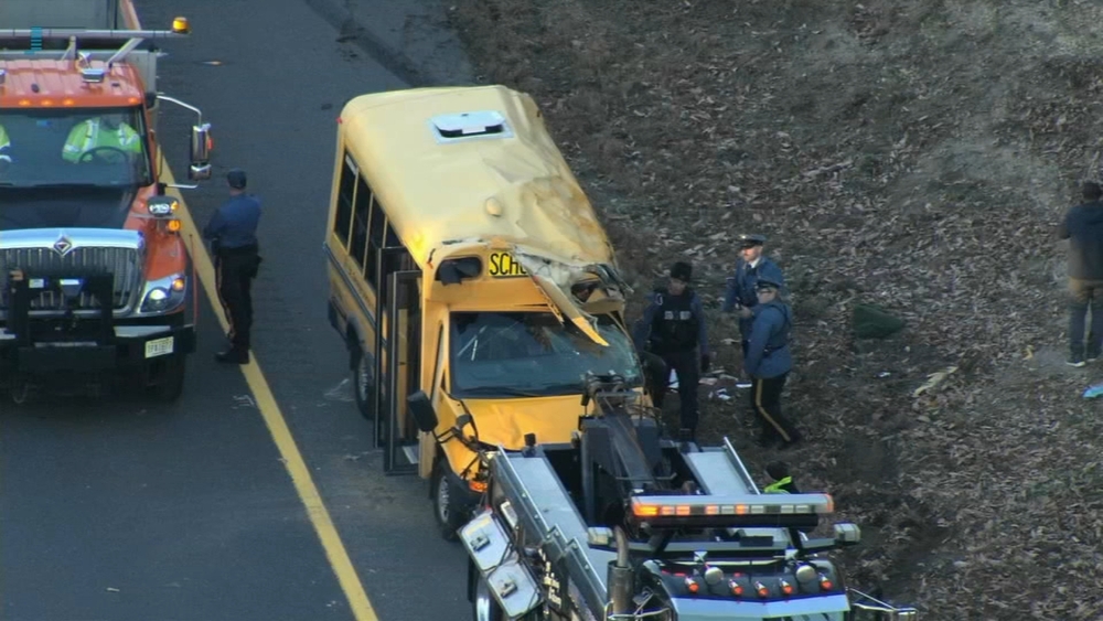 Six people injured after crash involving school bus on Garden State Parkway