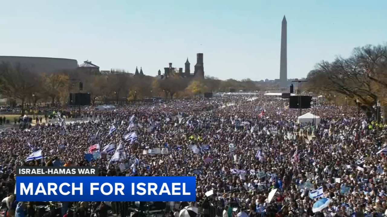 Estimated 290K attend March for Israel in Washington DC