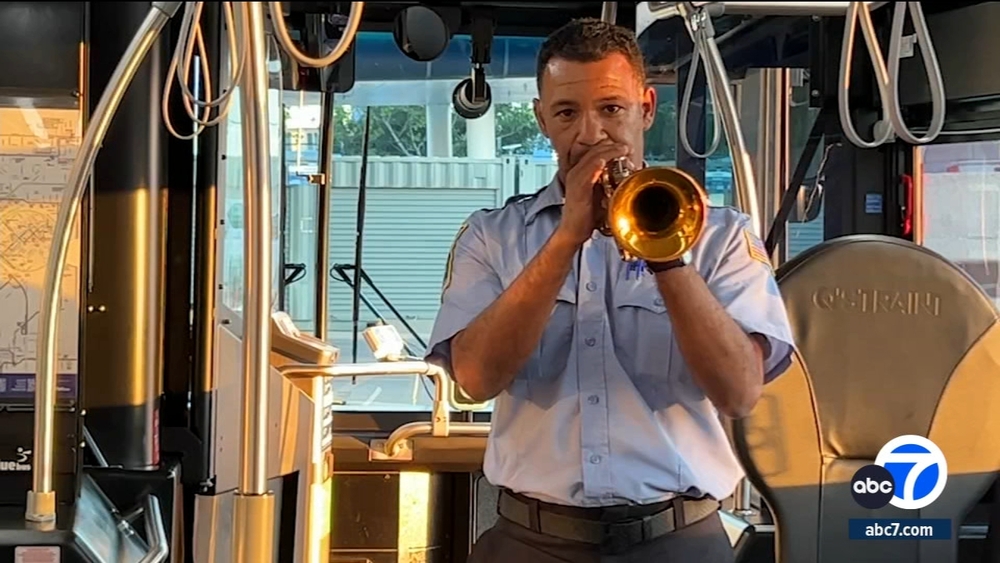 Bus driver brings music, joy to passengers with trumpet serenades
