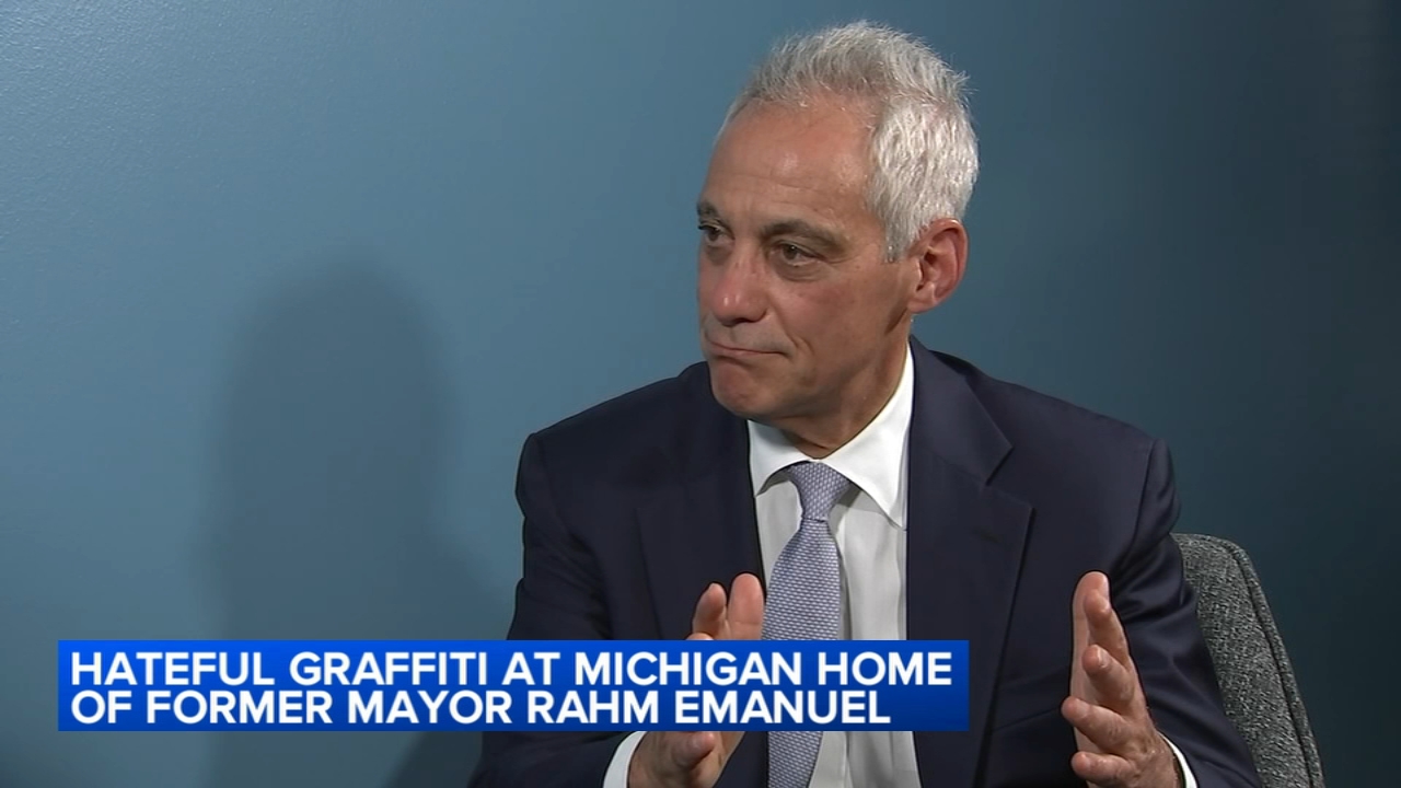 Hateful graffiti found on vacation home of former Mayor Rahm Emanuel