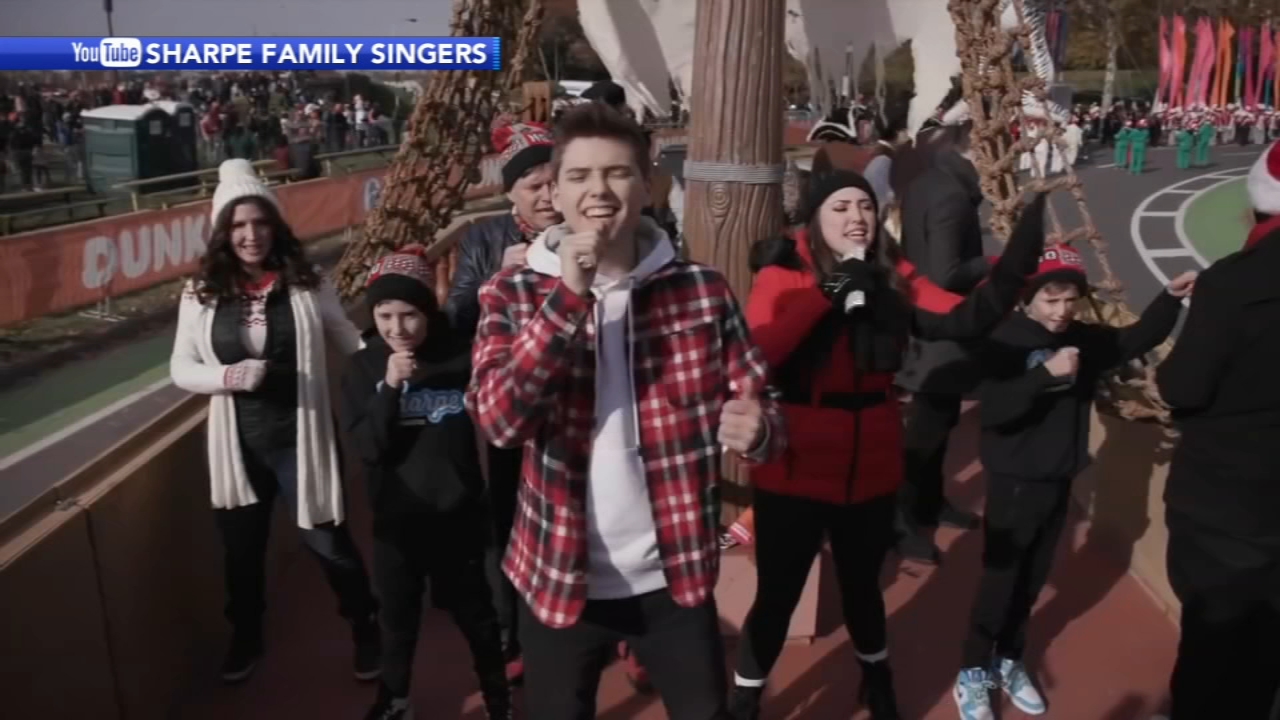 Sharpe Family Singers performing at 6abc Dunkin' Thanksgiving Day Parade