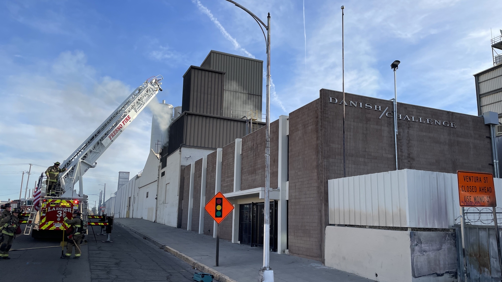 Workers evacuated after fire breaks out at dairy plant in downtown