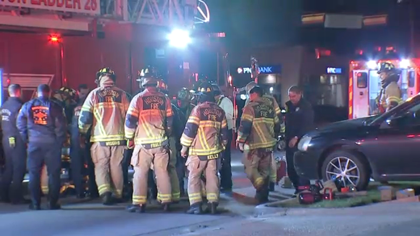 Houston firefighters use airbags to lift vehicle off trapped woman on Weslayan and Richmond