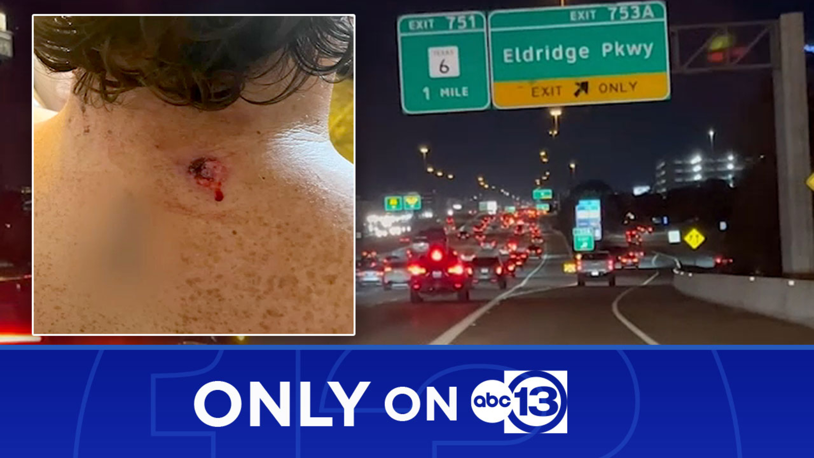 Katy Freeway and Eldridge Parkway road rage Charles Warren narrowly survives bullet entering