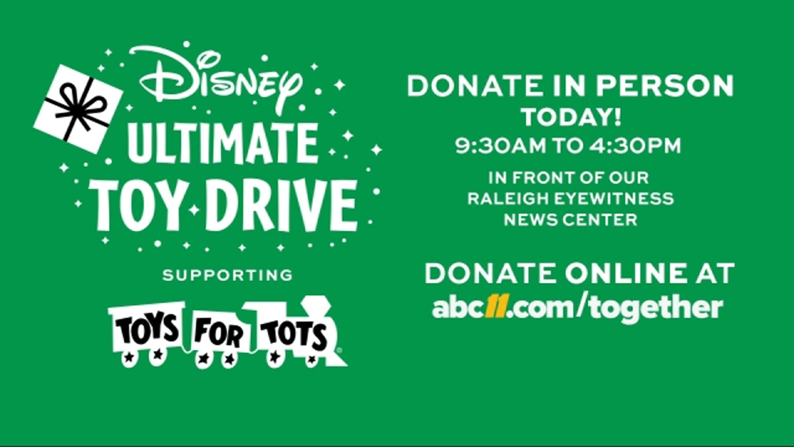 Toys for Tots 2023: Donate to the US Marines, Disney Ultimate Drive at the ABC11 Studio in downtown Raleigh - Vimarsana News