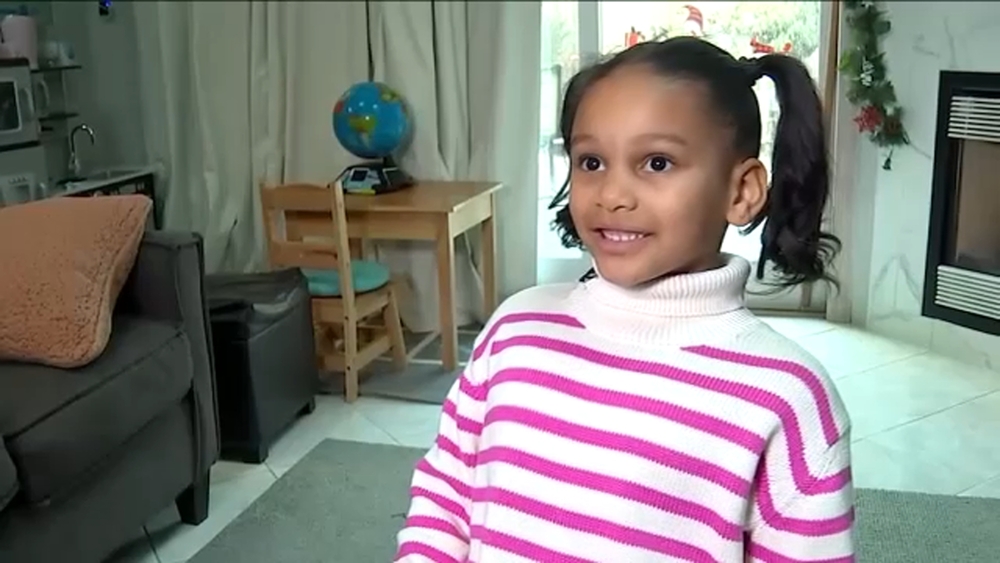 Gifted 6-year-old girl with genius-level IQ shines in the classroom