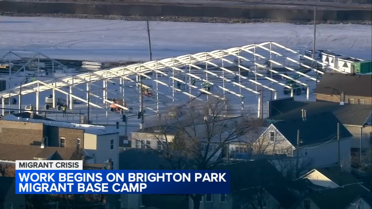 Crews begin construction of Brighton Park migrant camp