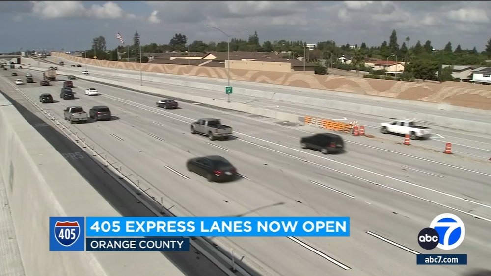 405 Freeway's new express lanes open in Orange County