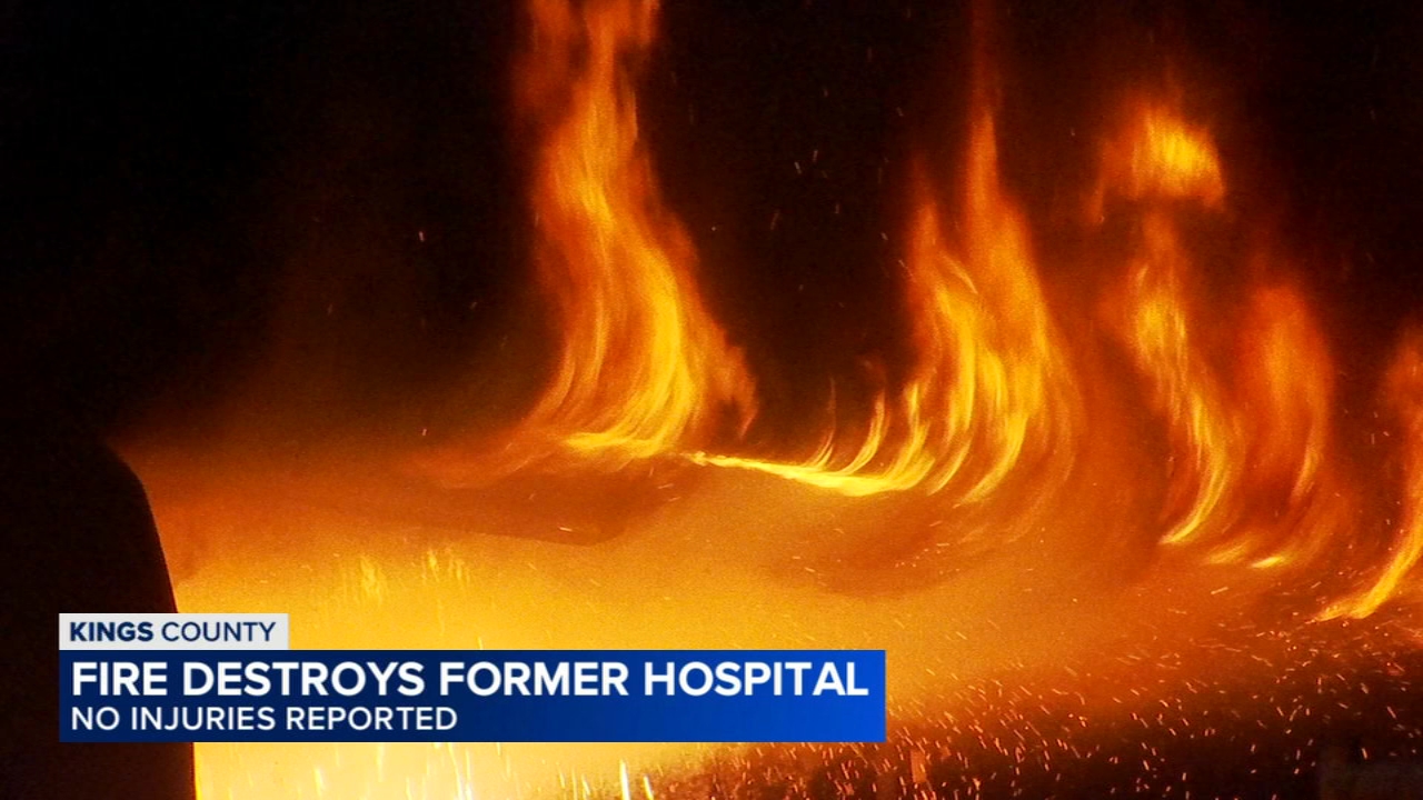 Flames break out at former hospital building in Corcoran