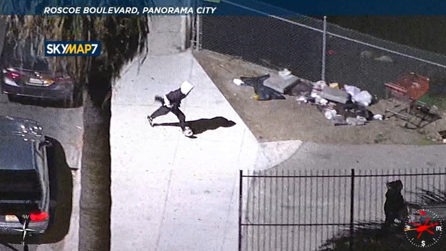 Chase ends after driver and passenger abandon car in Panorama City ...